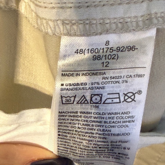 GAP Women's Khaki Elastic Waist Pleated Trousers - size 8 - Picture 13 of 14